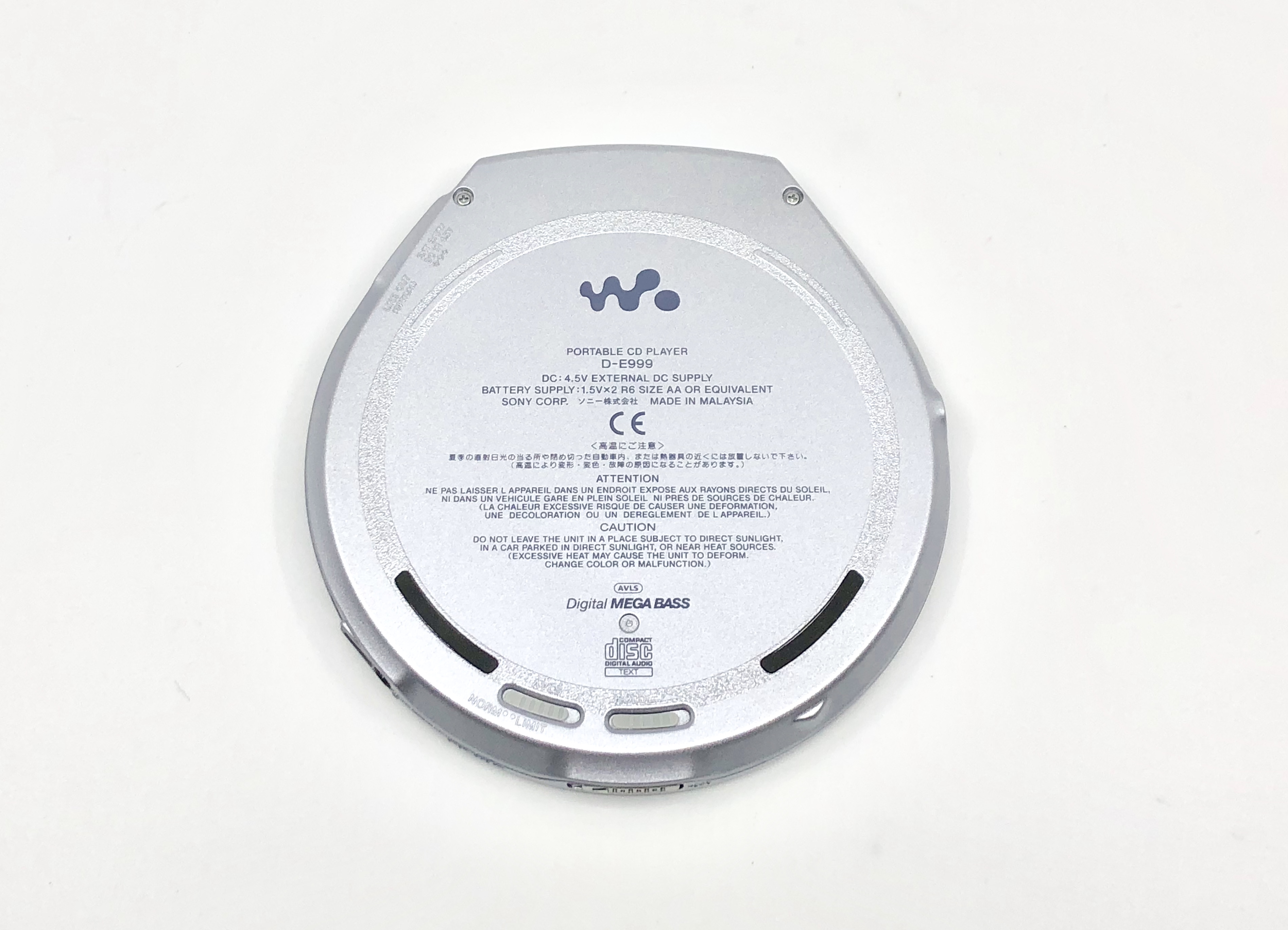 Sony CD Walkman D-E999 Silver Portable CD Player