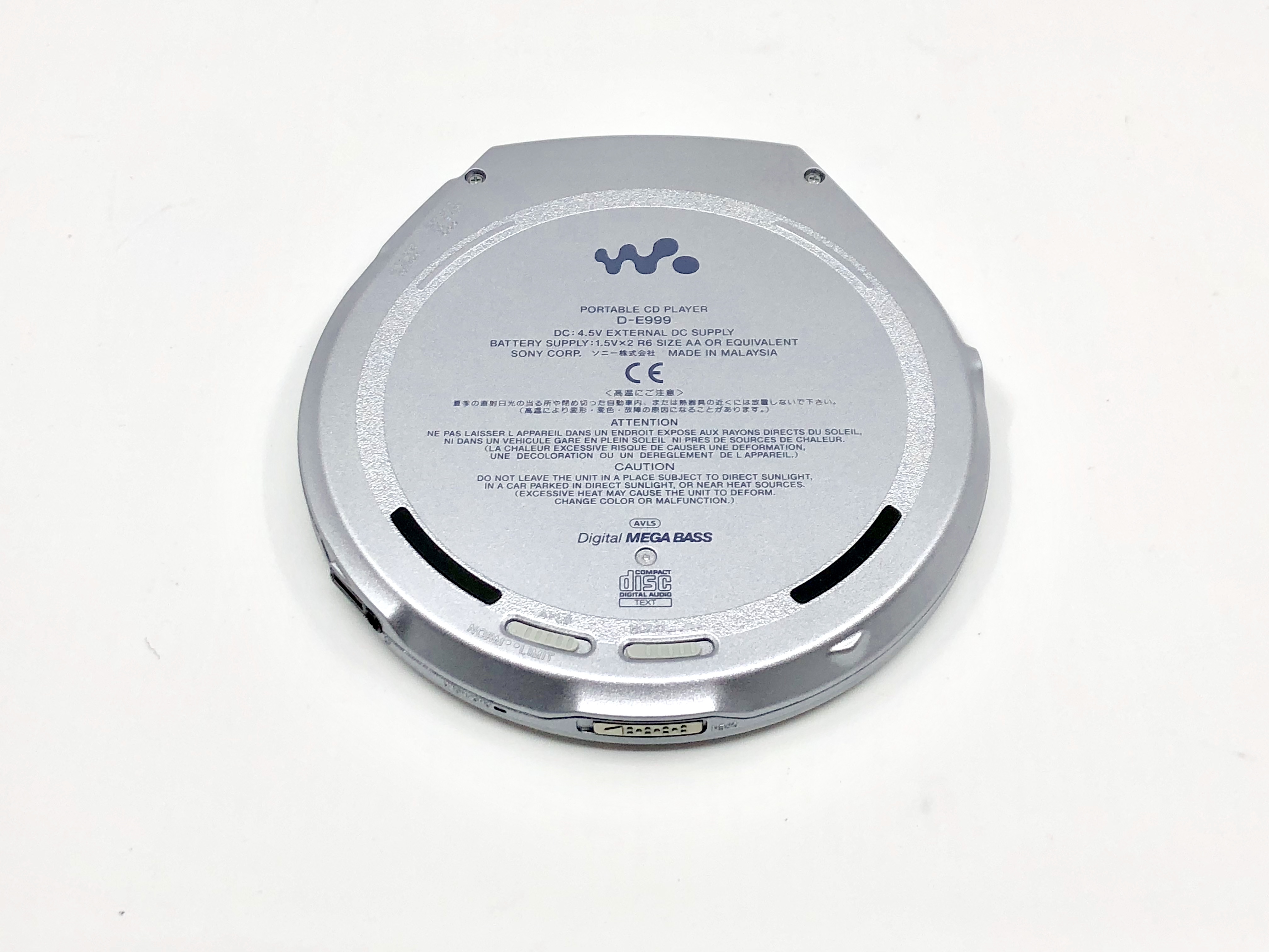 Sony CD Walkman D-E999 Silver Portable CD Player