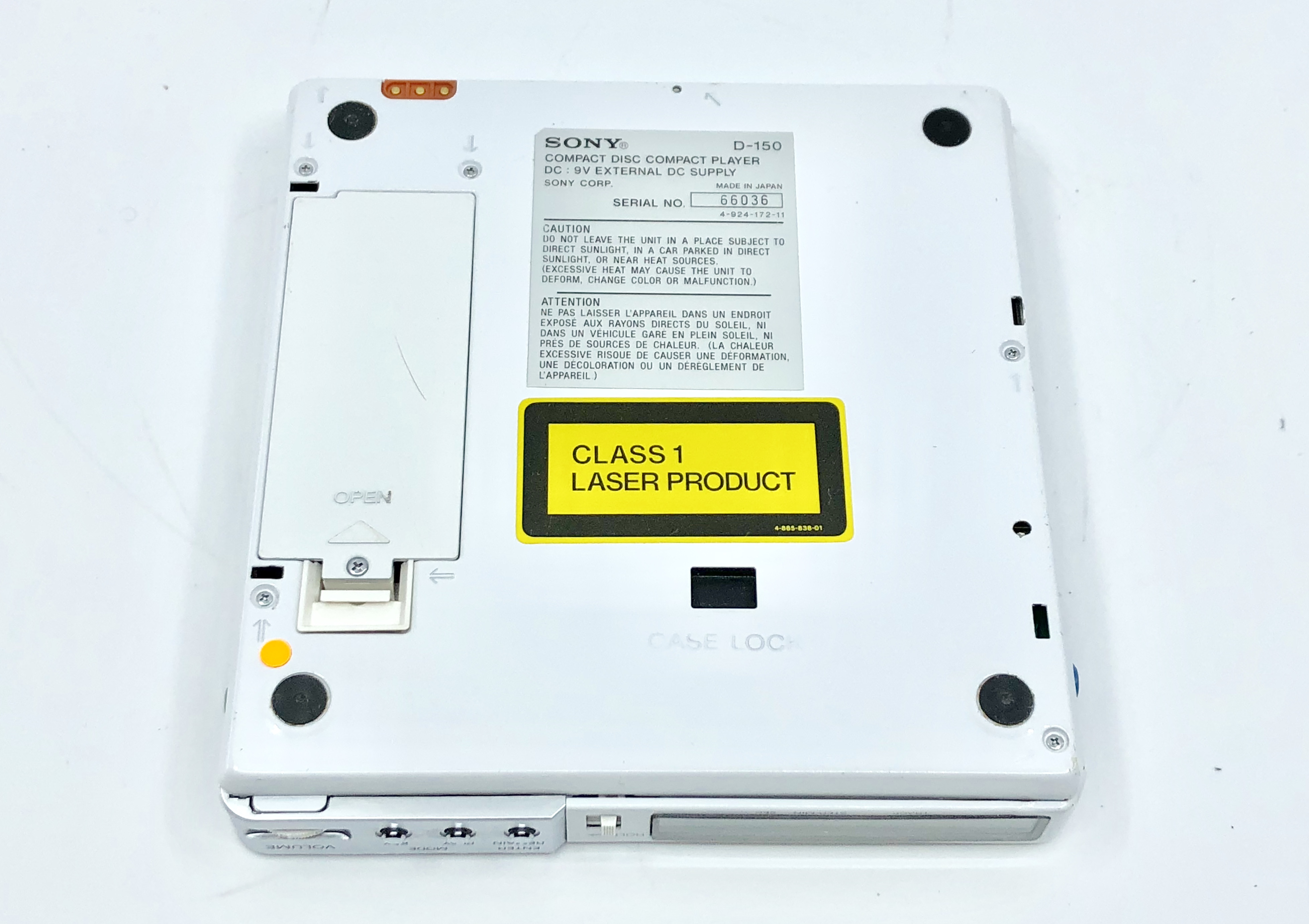 Sony Discman D-150 White Portable CD Player