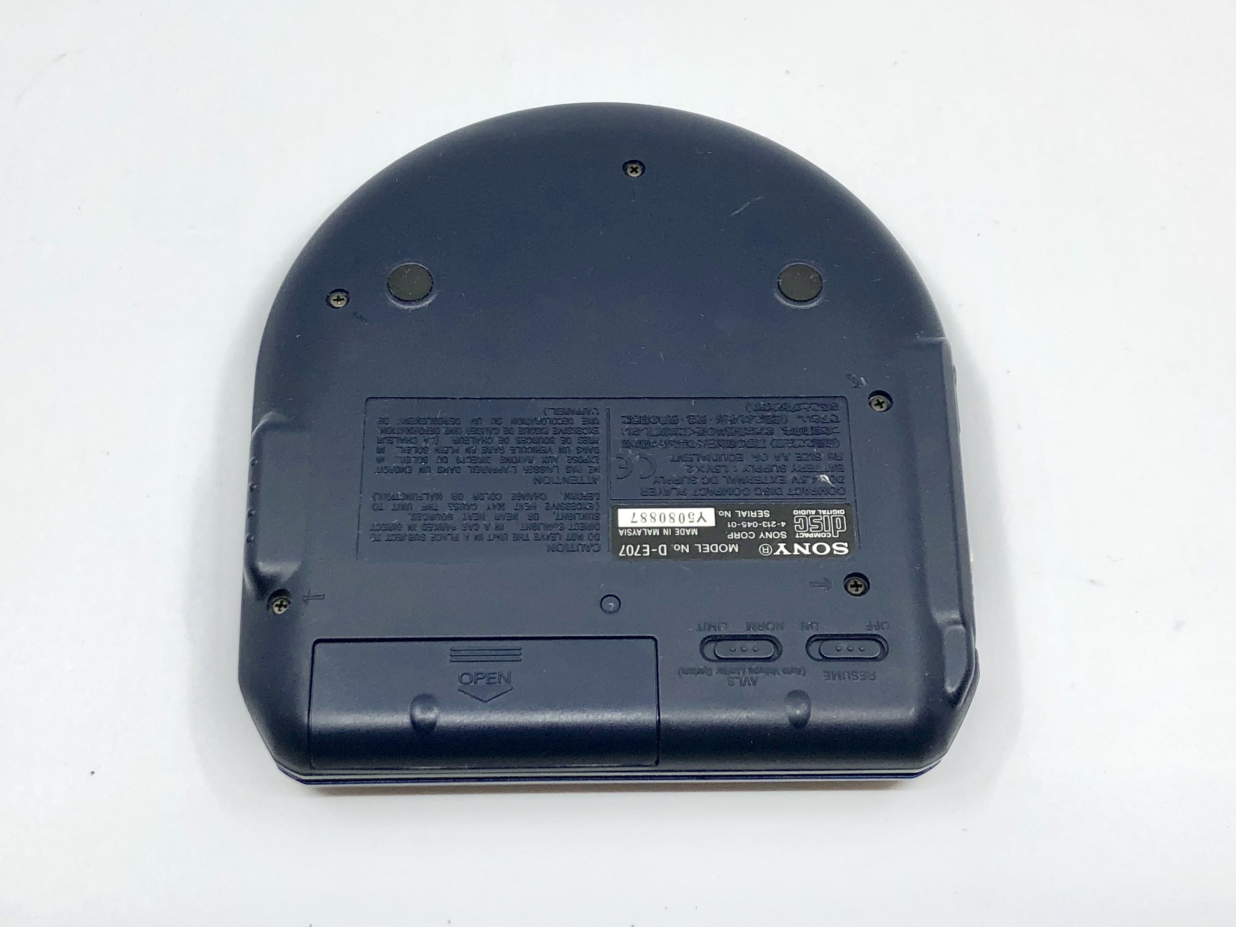A5491 ソニー SONY CDウォークマン D-E707 Sony CD Walkman D-E707 Dark Blue Portable CD Player